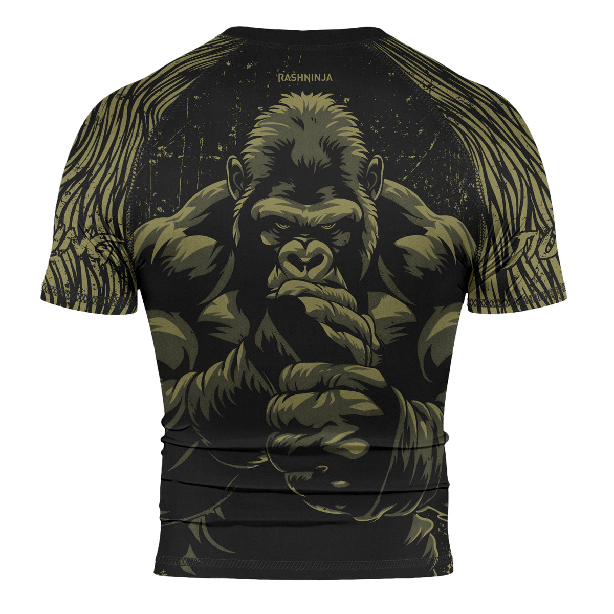 Rashninja Gorilla Jungle King Men's Short Sleeve Rash Guard