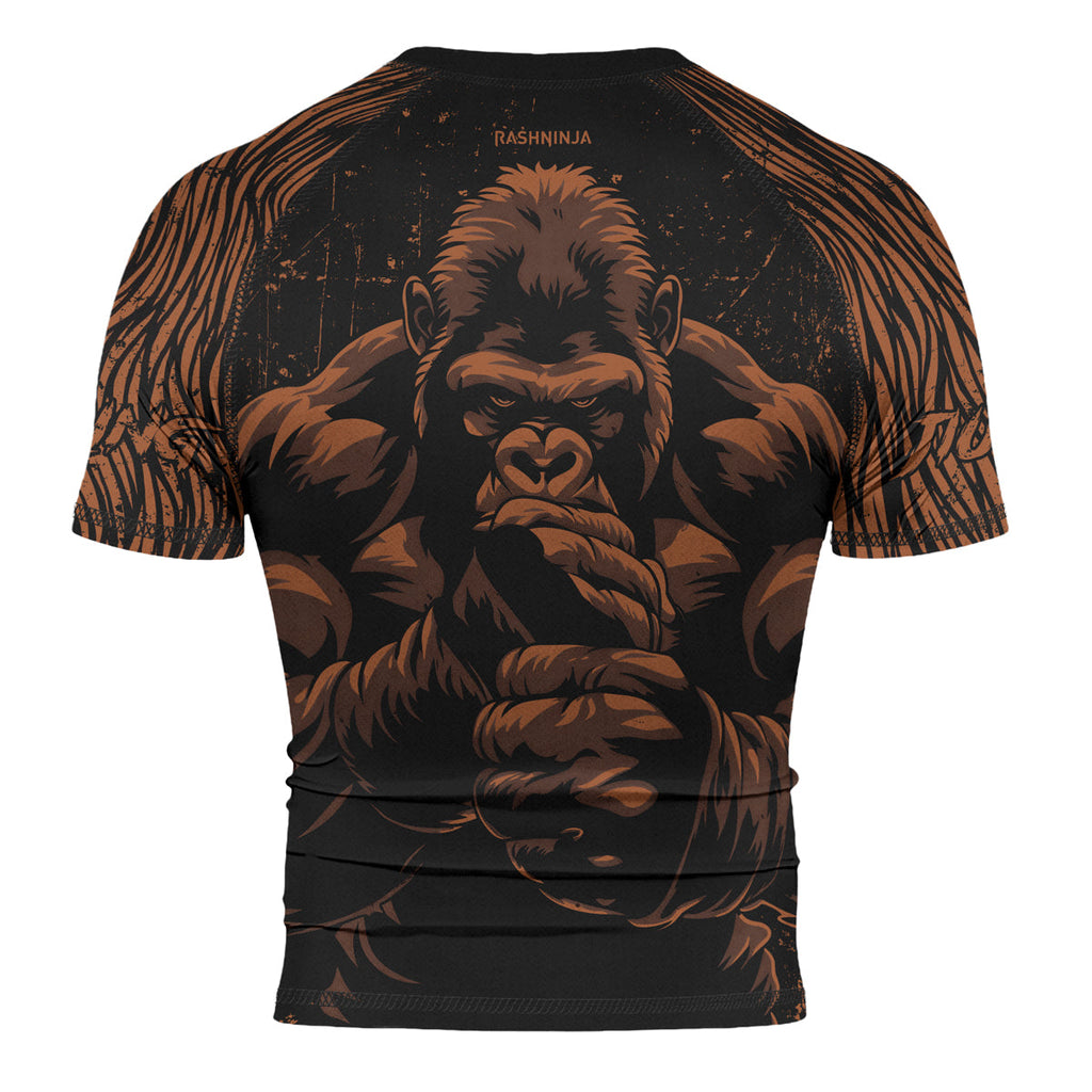 Rashninja Gorilla Jungle King Men's Short Sleeve Rash Guard