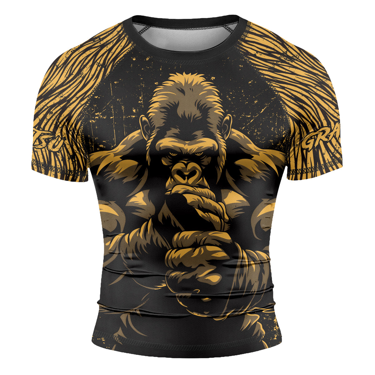 Rashninja Gorilla Jungle King Men's Short Sleeve Rash Guard