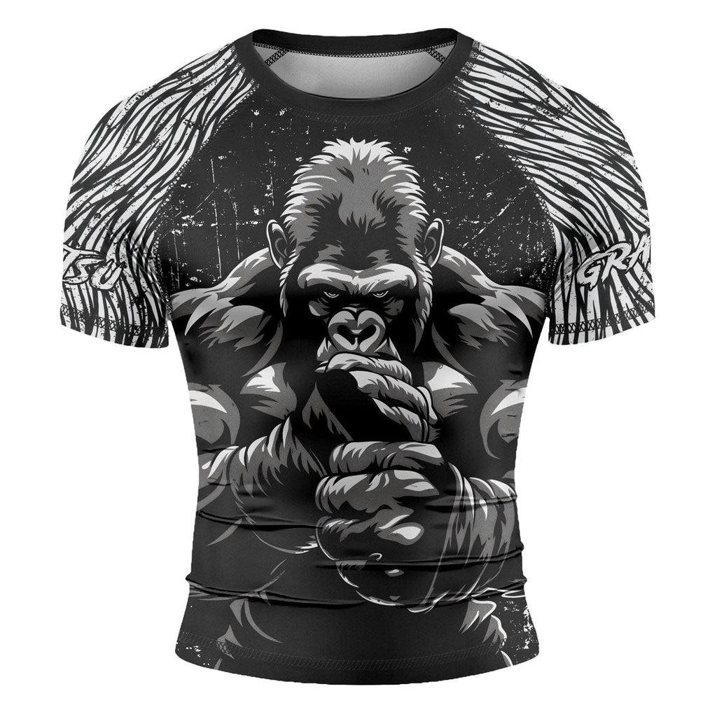 Rashninja Gorilla Jungle King Men's Short Sleeve Rash Guard