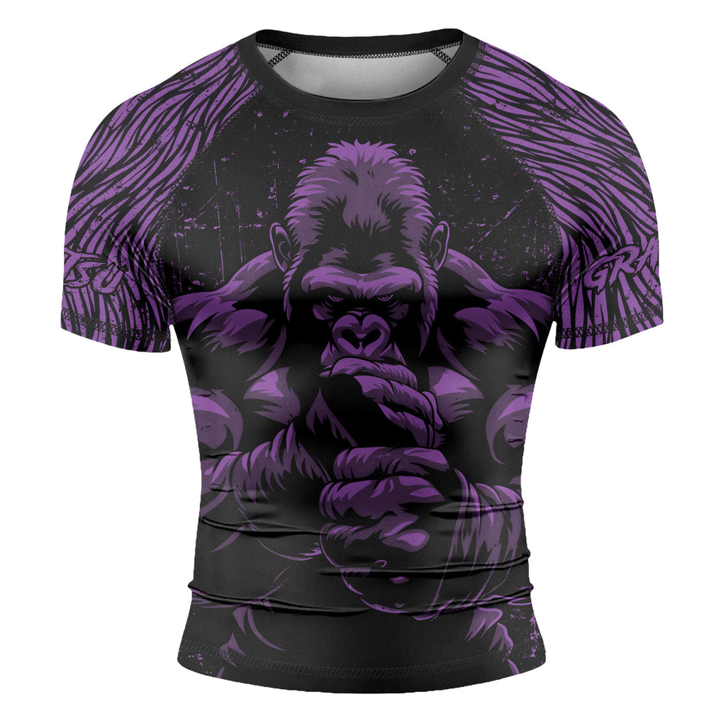 Rashninja Gorilla Jungle King Men's Short Sleeve Rash Guard