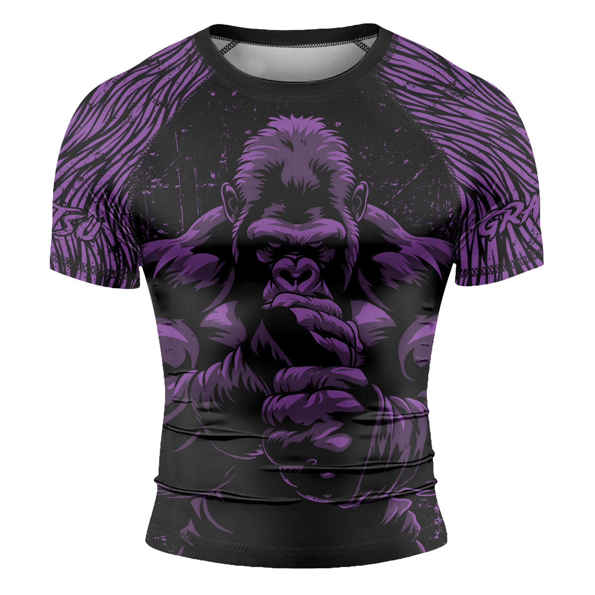 Rashninja Gorilla Jungle King Men's Short Sleeve Rash Guard