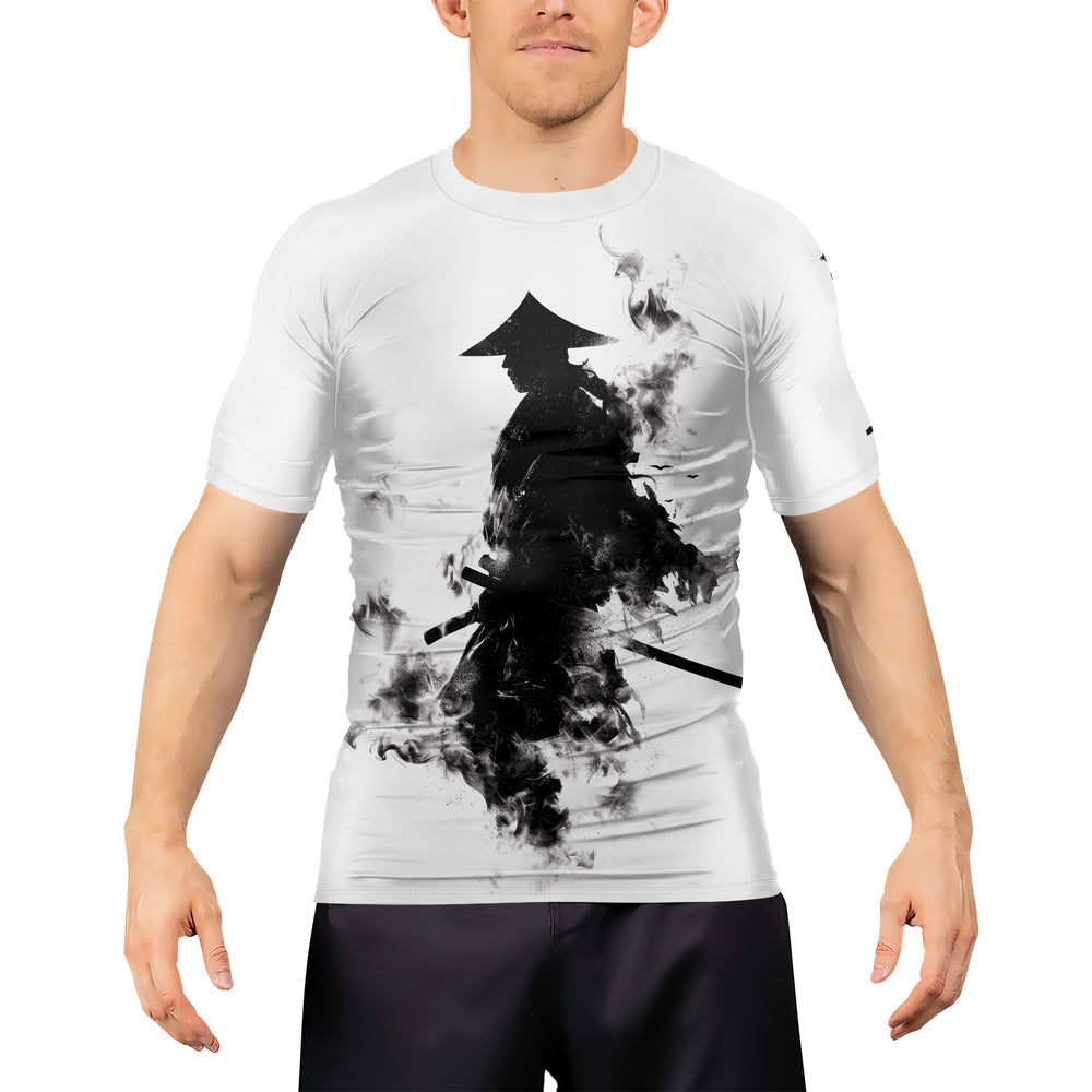 Rashninja Samurai Smoke Phantom Men's Short Sleeve Rash Guard