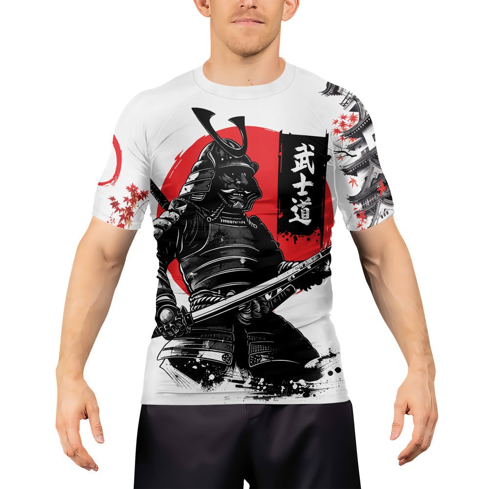 Rashninja Samurai Bushido Ink Men's Short Sleeve Rash Guard
