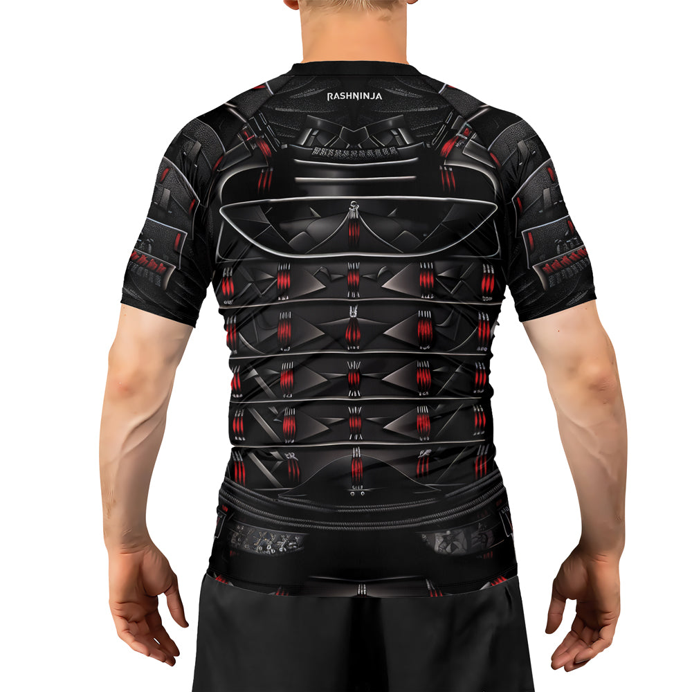 Rashninja Samurai Iron Armor Men's Short Sleeve Rash Guard