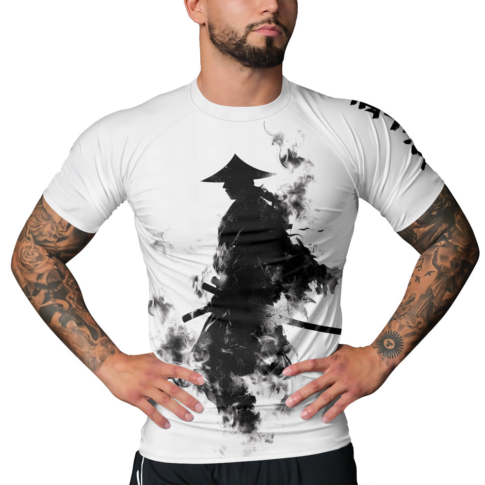 Rashninja Samurai Smoke Phantom Men's Short Sleeve Rash Guard
