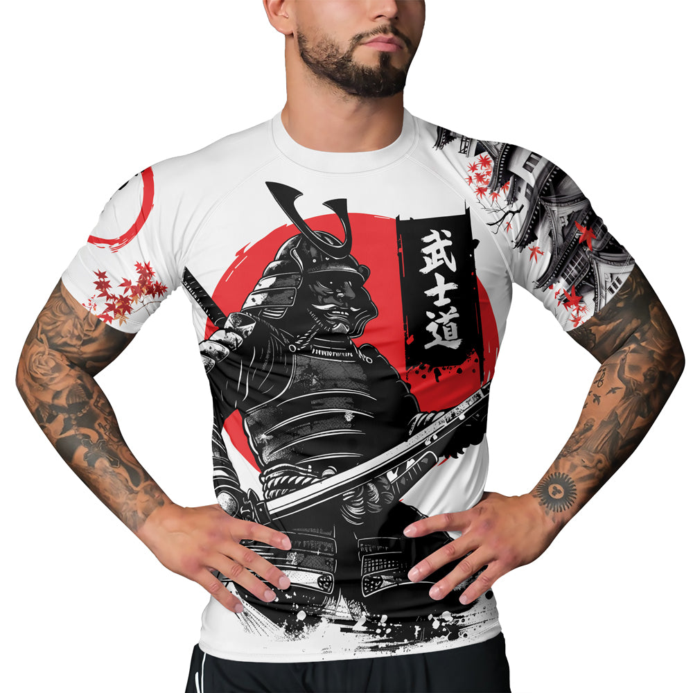 Rashninja Samurai Bushido Ink Men's Short Sleeve Rash Guard