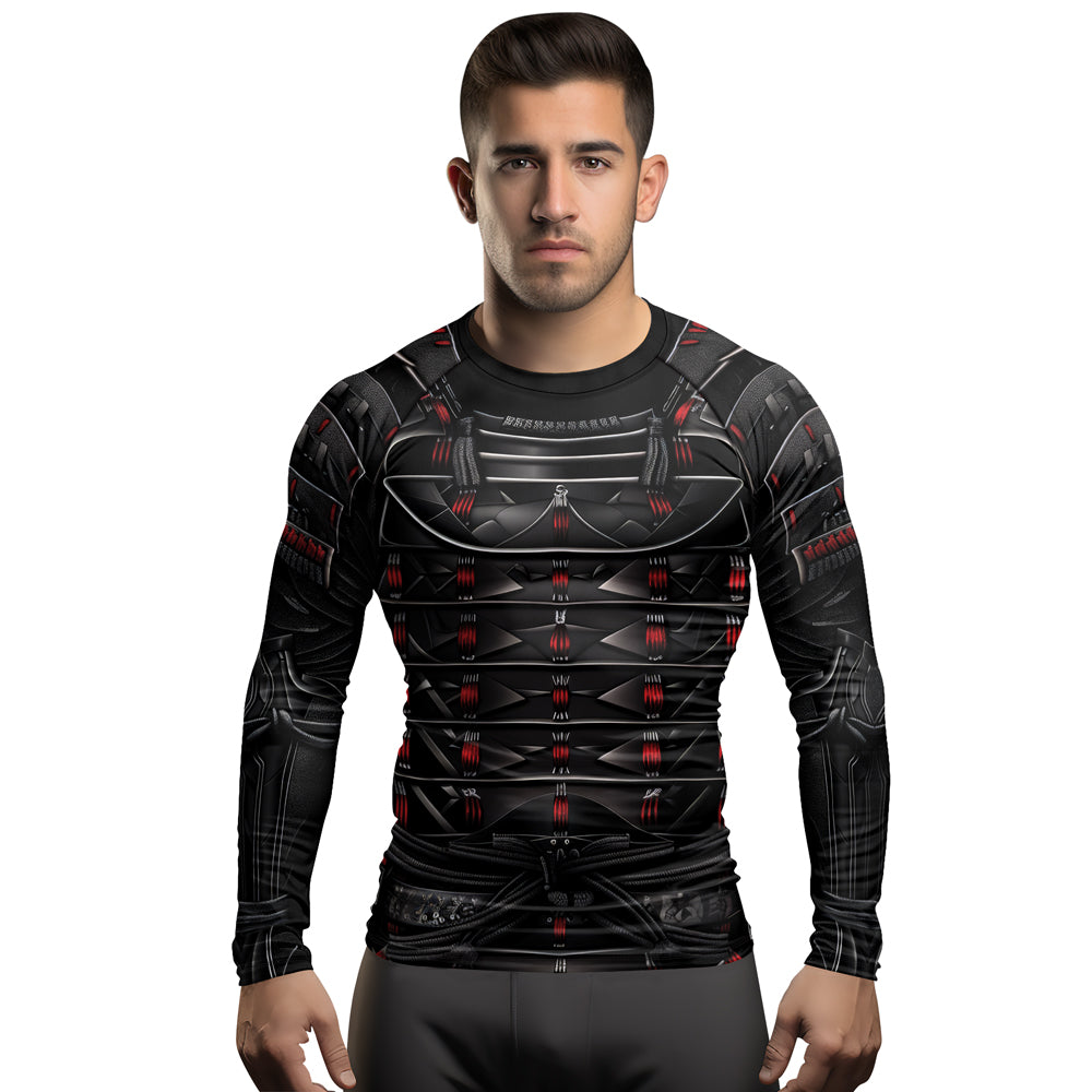 Rashninja Samurai Iron Armor Men's Long Sleeve Rash Guard