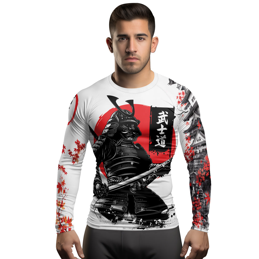 Rashninja Samurai Bushido Ink Men's Long Sleeve Rash Guard