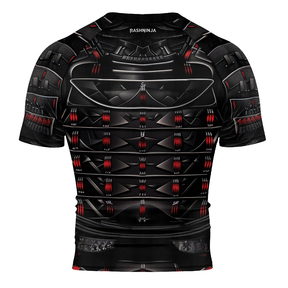 Rashninja Samurai Iron Armor Men's Short Sleeve Rash Guard