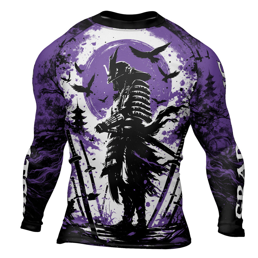 Rashninja Samurai Skull Warrior Men's Long Sleeve Rash Guard
