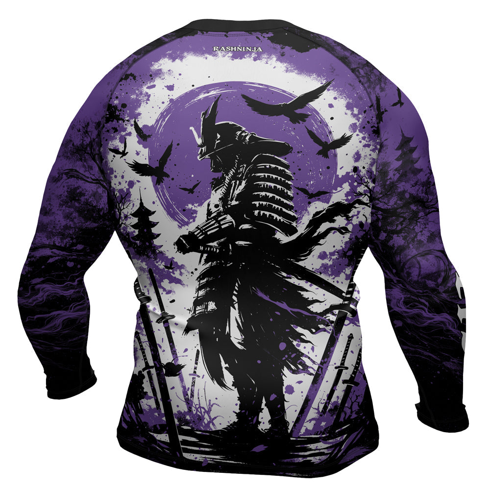 Rashninja Samurai Skull Warrior Men's Long Sleeve Rash Guard