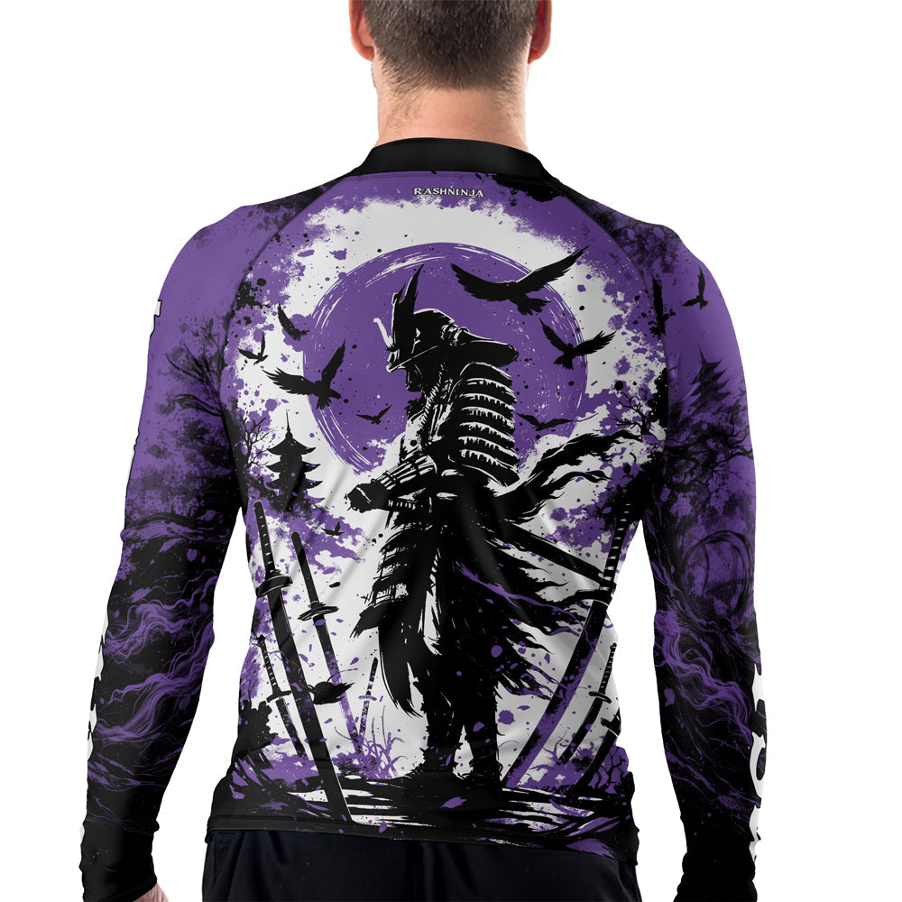 Rashninja Samurai Skull Warrior Men's Long Sleeve Rash Guard