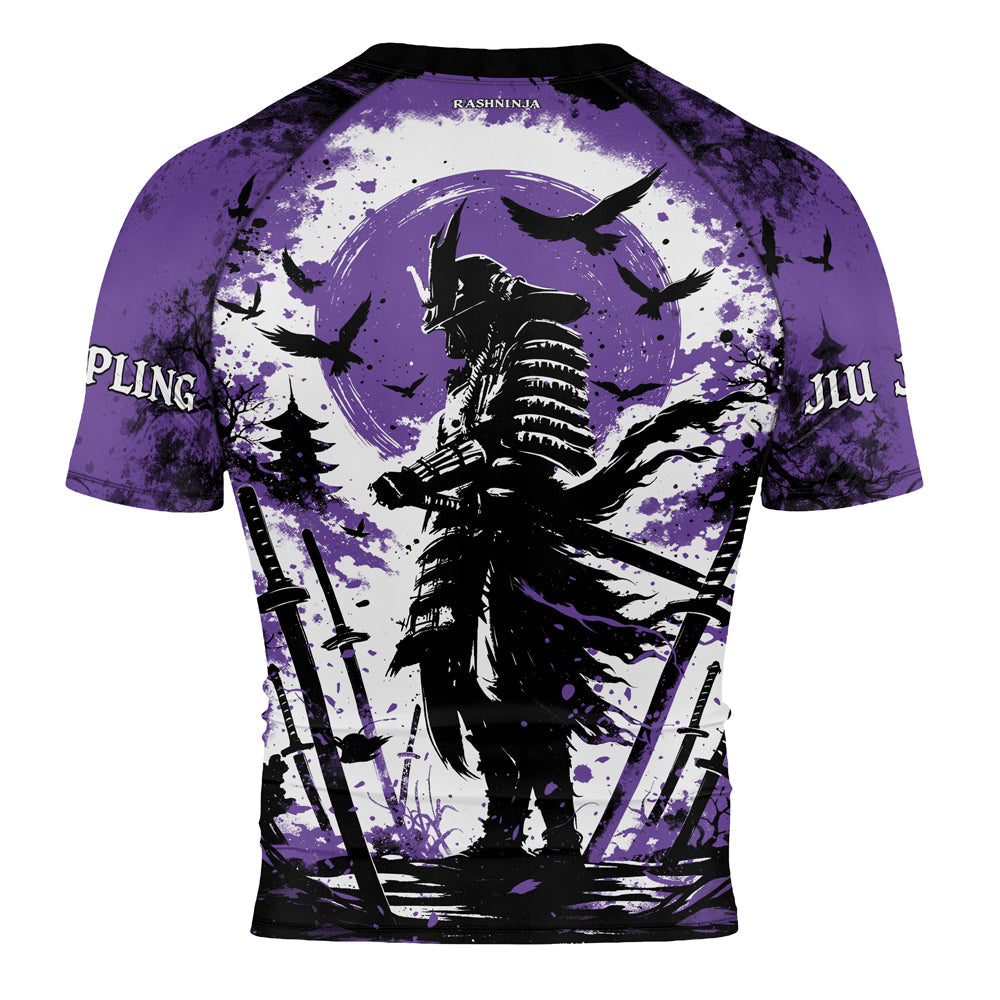Rashninja Samurai Skull Warrior Men's Short Sleeve Rash Guard