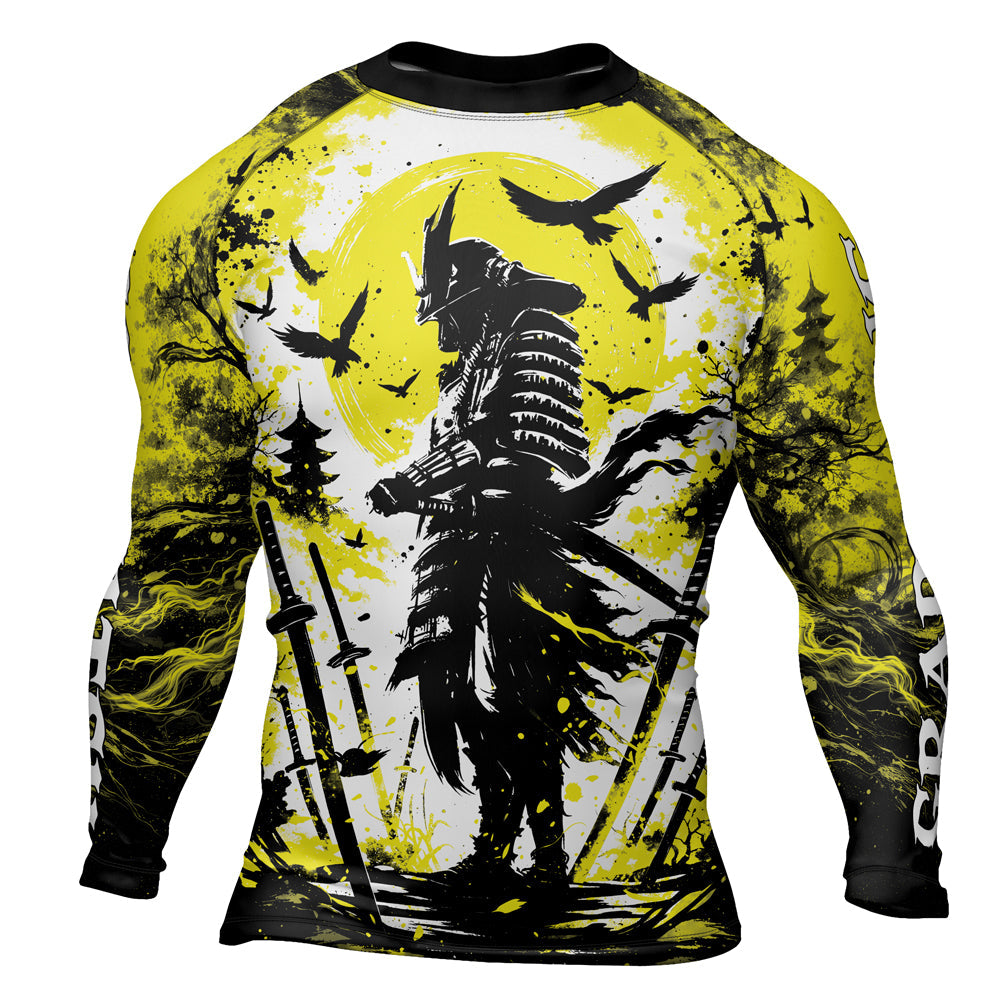 Rashninja Samurai Skull Warrior Men's Long Sleeve Rash Guard