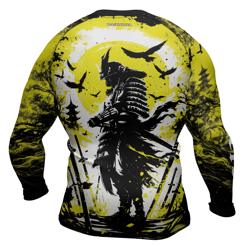 Rashninja Samurai Skull Warrior Men's Long Sleeve Rash Guard