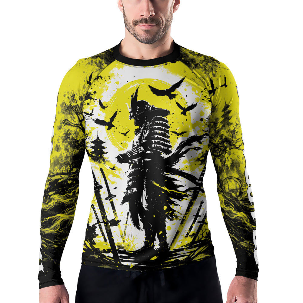 Rashninja Samurai Skull Warrior Men's Long Sleeve Rash Guard