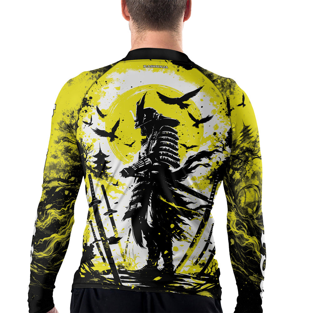 Rashninja Samurai Skull Warrior Men's Long Sleeve Rash Guard