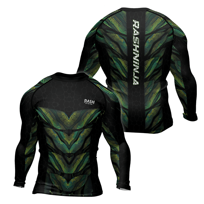 Rashninja Snake Skin Men's Long Sleeve Rash Guard