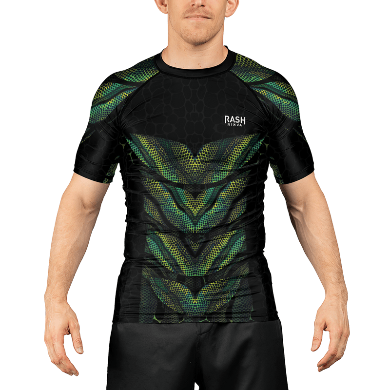 Rashninja Snake Skin Men's Short Sleeve Rash Guard