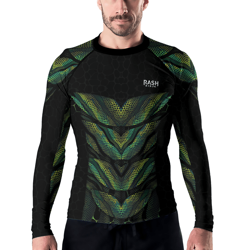 Rashninja Snake Skin Men's Long Sleeve Rash Guard