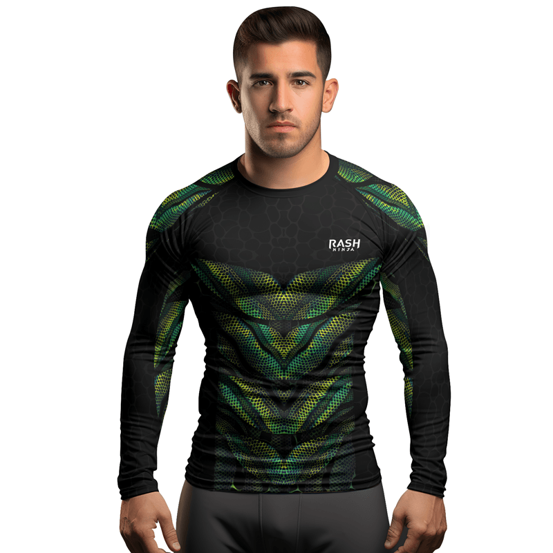 Rashninja Snake Skin Men's Long Sleeve Rash Guard