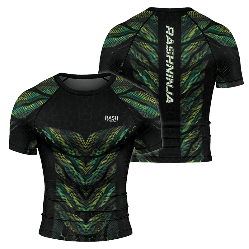 Rashninja Snake Skin Men's Short Sleeve Rash Guard