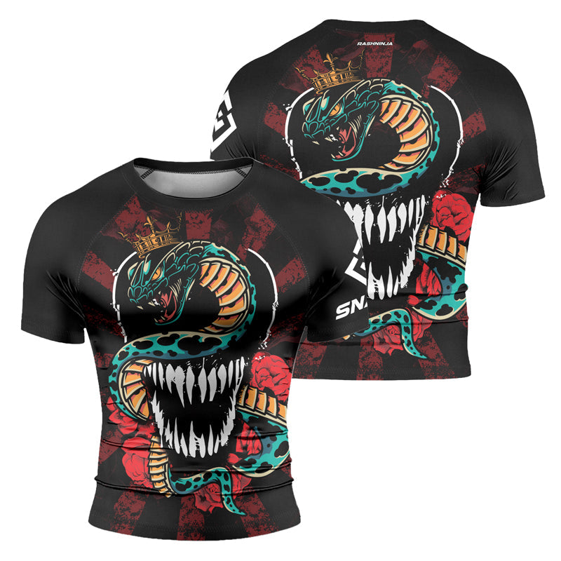 Rashninja Snakebite Fury Men's Short Sleeve Rash Guard