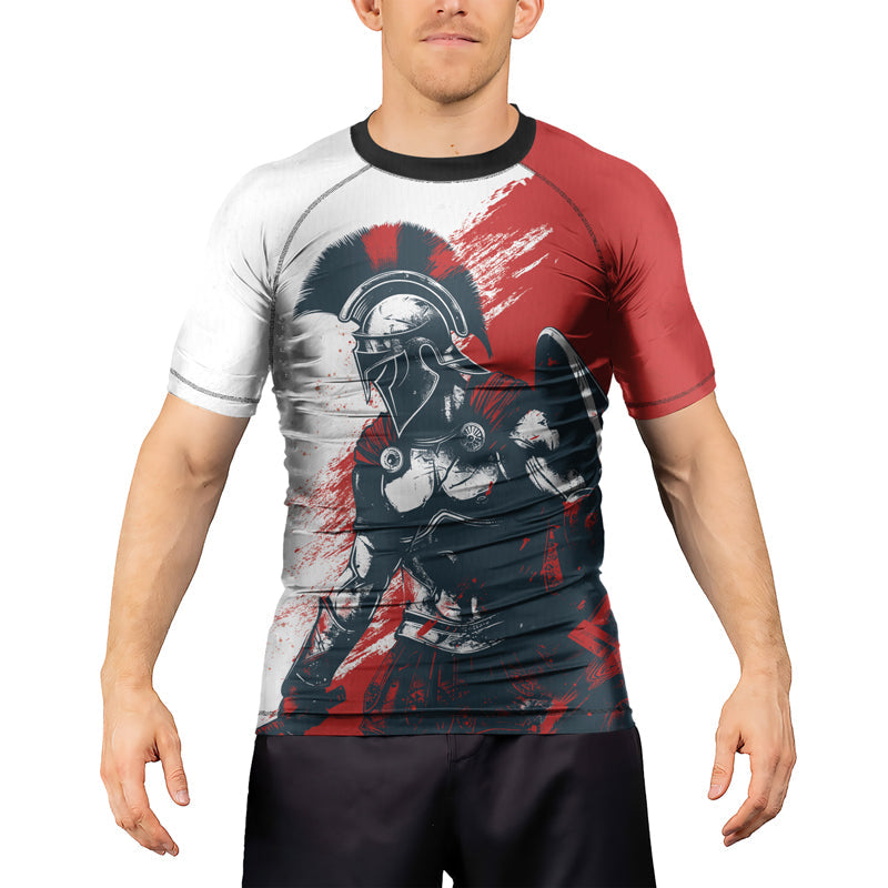 Rashninja Spartan Battle Worn Men's Short Sleeve Rash Guard