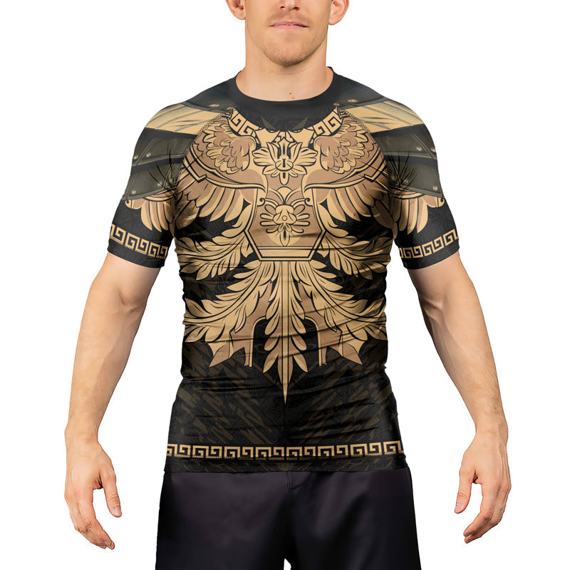Rashninja Spartan Bronze Legion Men's Short Sleeve Rash Guard