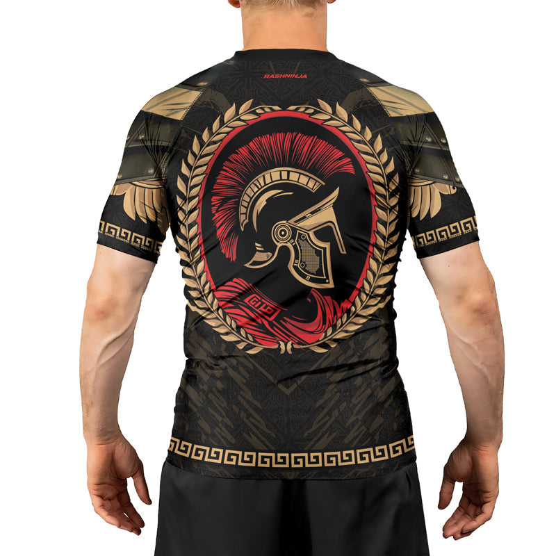 Rashninja Spartan Bronze Legion Men's Short Sleeve Rash Guard