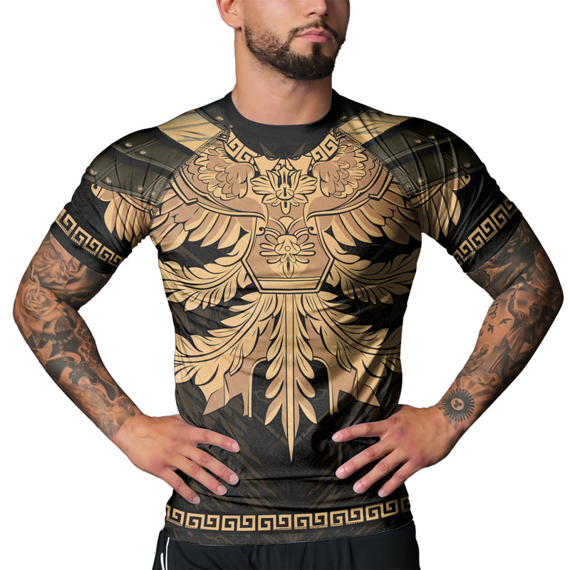 Rashninja Spartan Bronze Legion Men's Short Sleeve Rash Guard