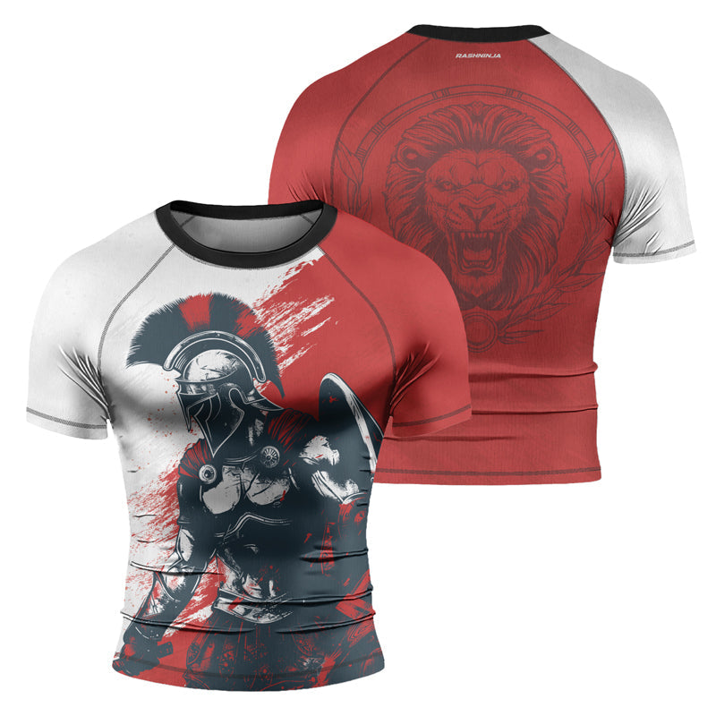 Rashninja Spartan Battle Worn Men's Short Sleeve Rash Guard