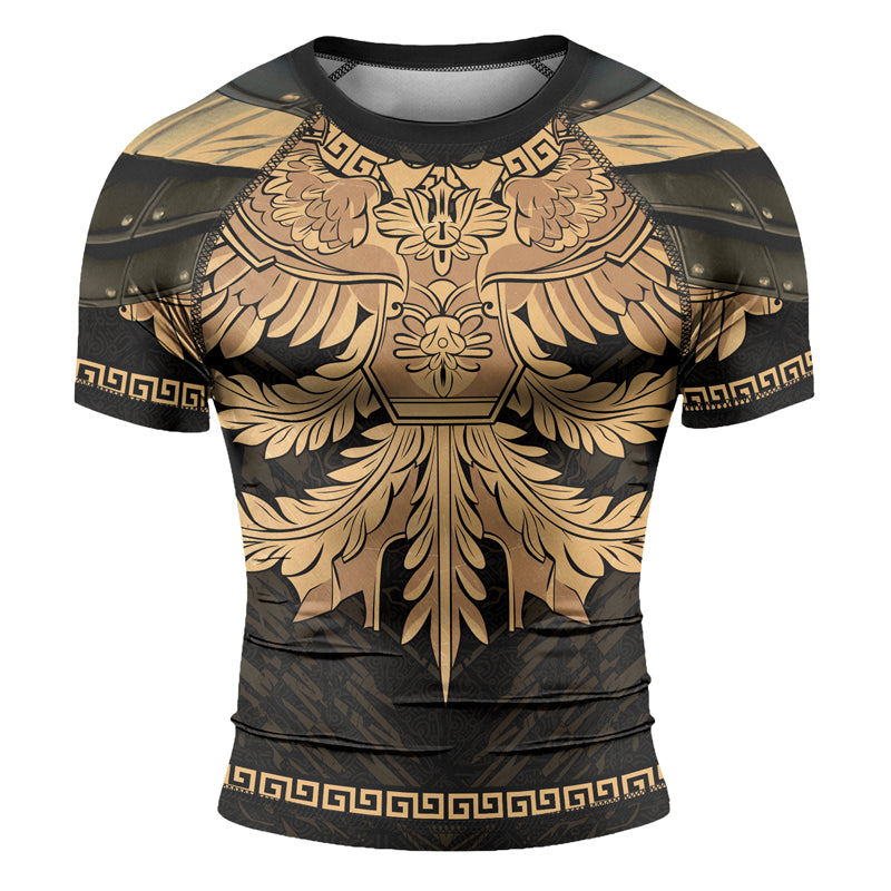 Rashninja Spartan Bronze Legion Men's Short Sleeve Rash Guard