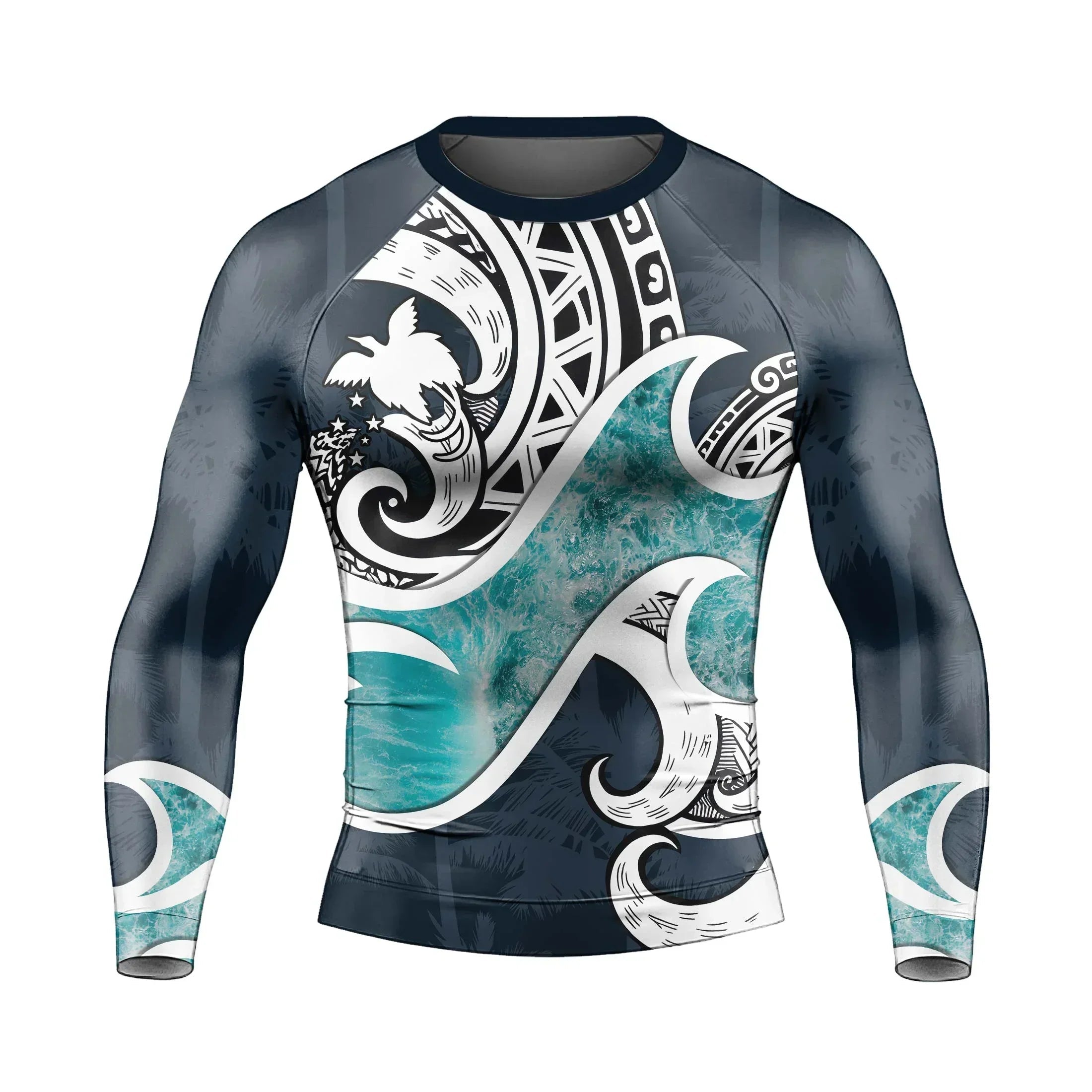 Sacred Wave Tribe Men's Long Sleeve Rash Guard