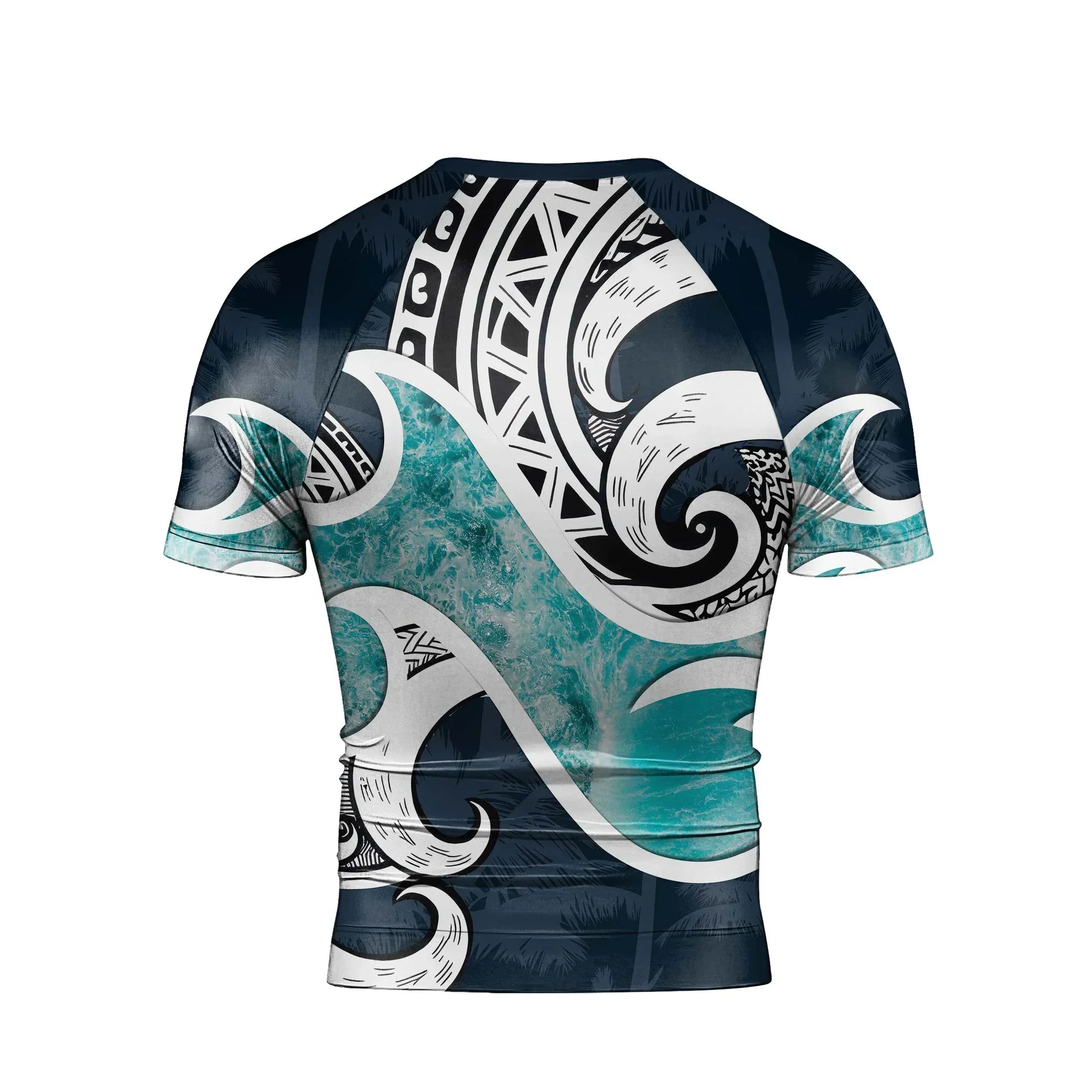 Sacred Wave Tribe Men's Short Sleeve Rash Guard