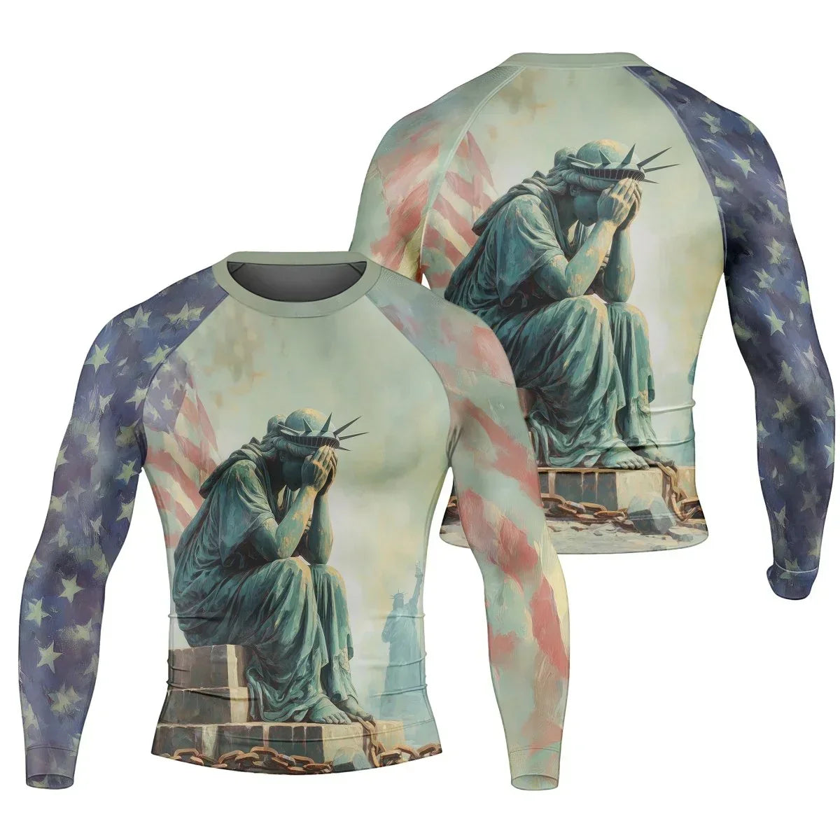 Sadness Liberty Men's Long Sleeve Rash Guard