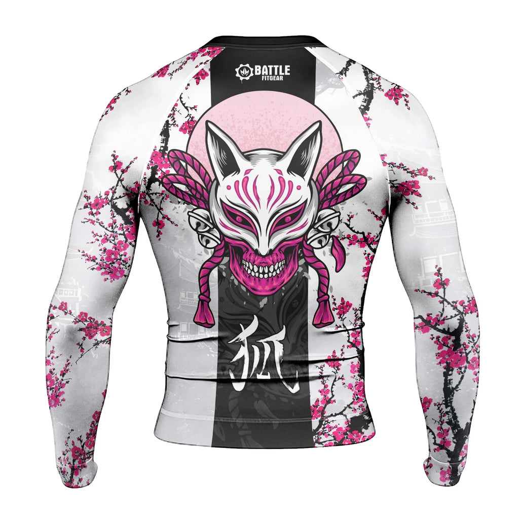 Sakura Fox Spirit Men's Long Sleeve Rash Guard