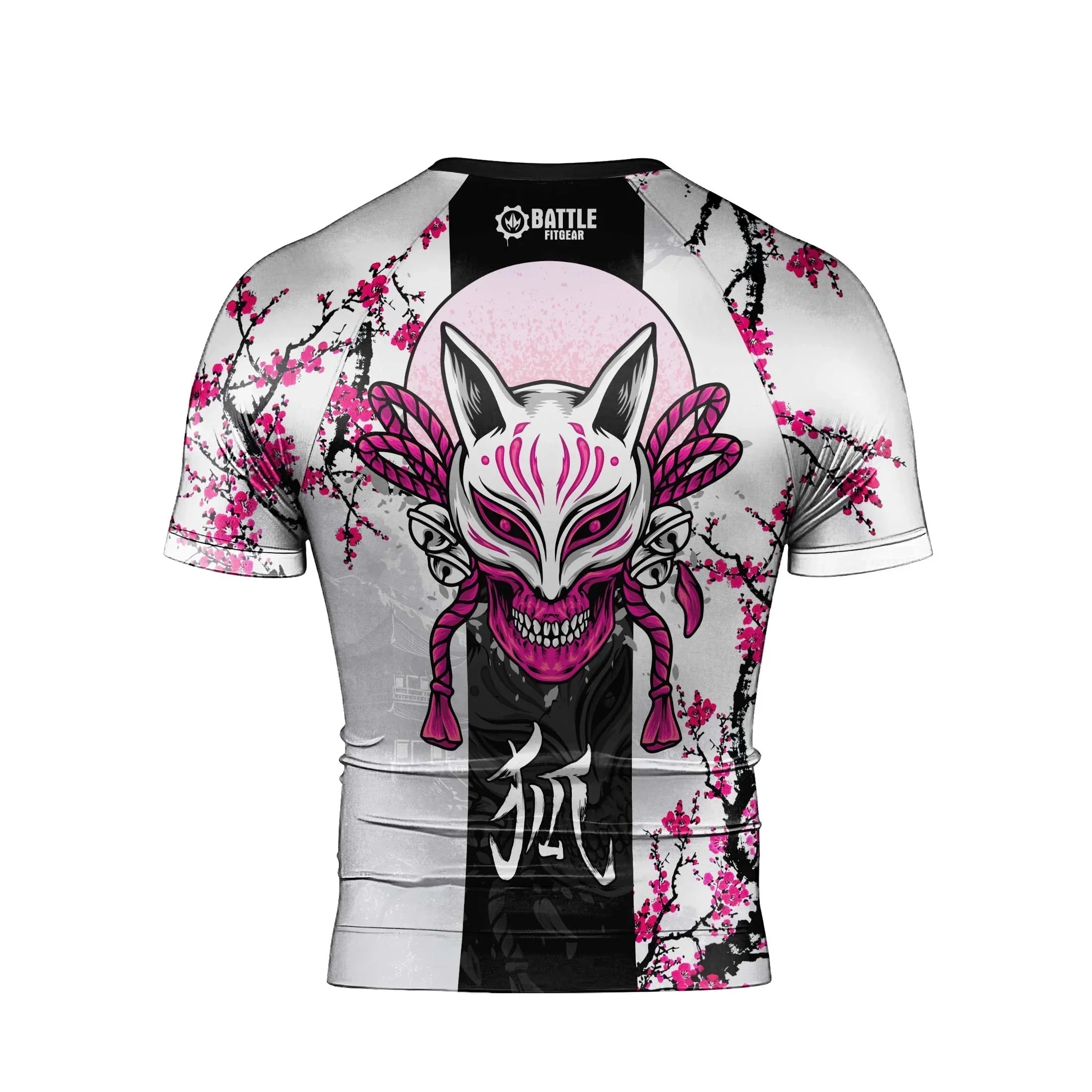 Sakura Fox Spirit Men's Short Sleeve Rash Guard
