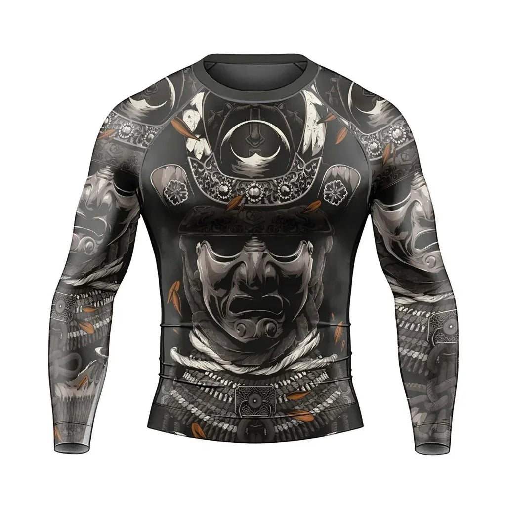 Samurai Warrior Men's Long Sleeve Rash Guard