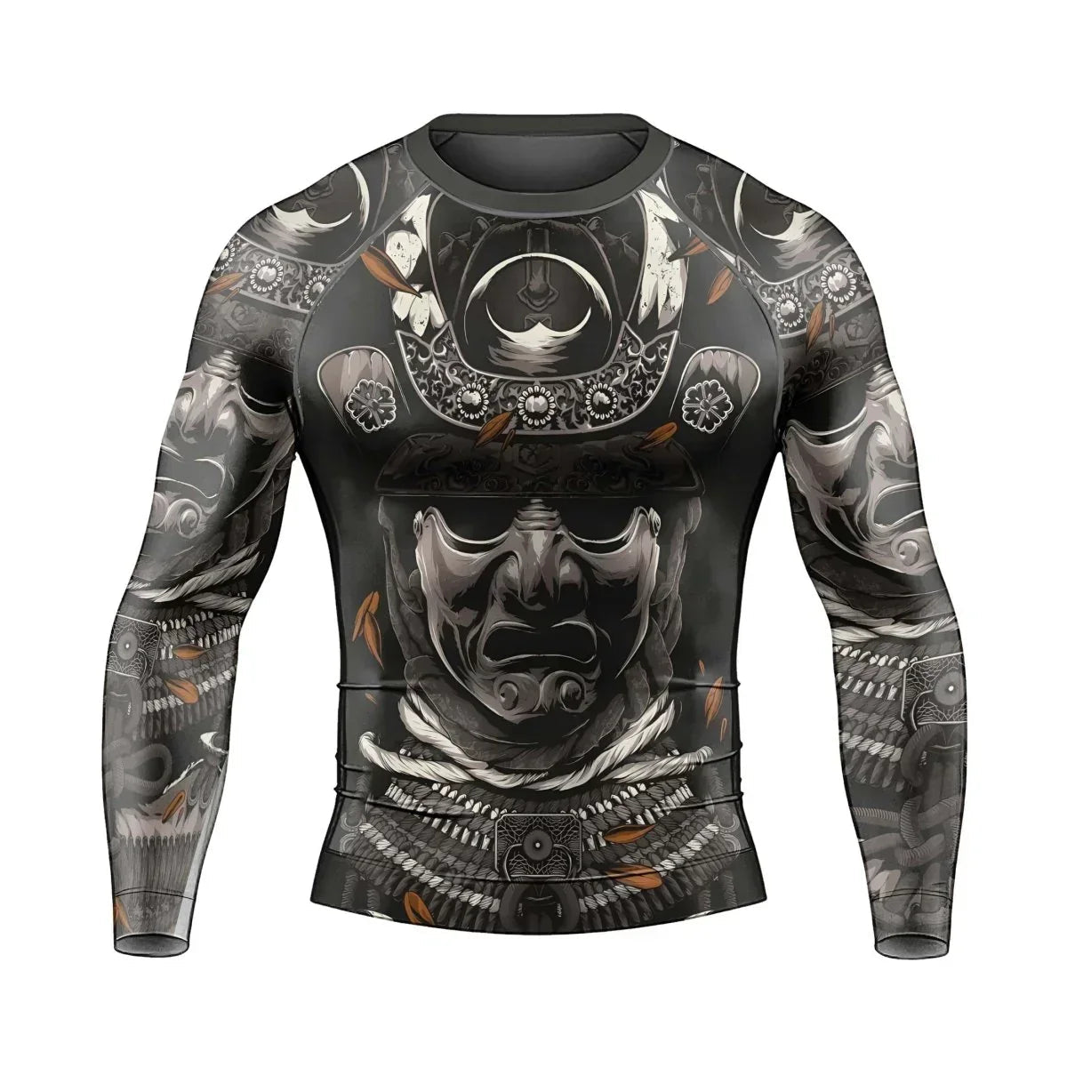 Samurai Warrior Men's Long Sleeve Rash Guard