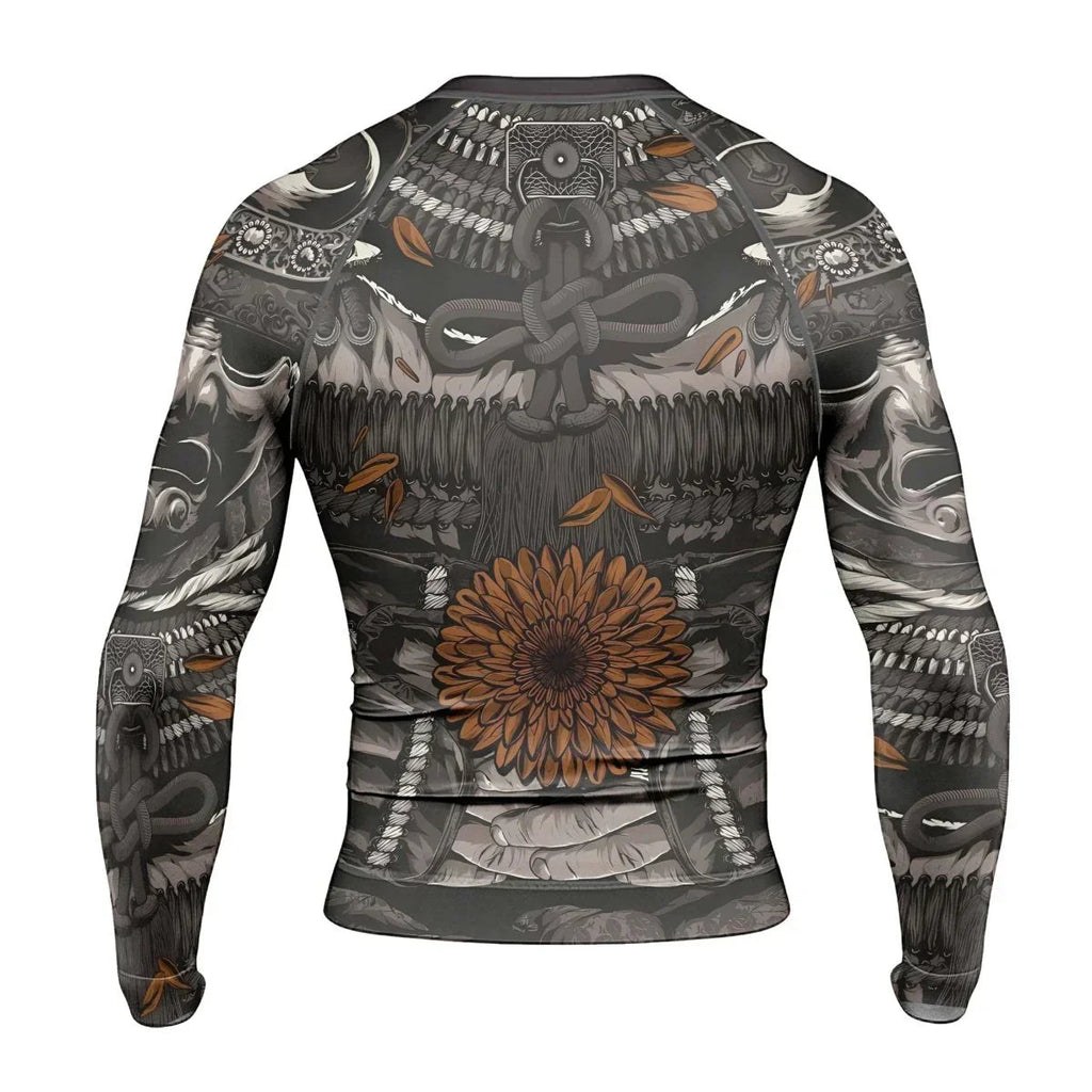Samurai Warrior Men's Long Sleeve Rash Guard