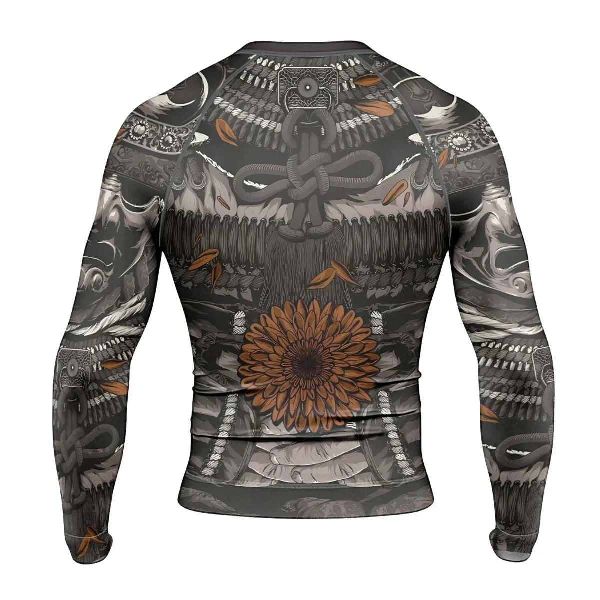 Samurai Warrior Men's Long Sleeve Rash Guard