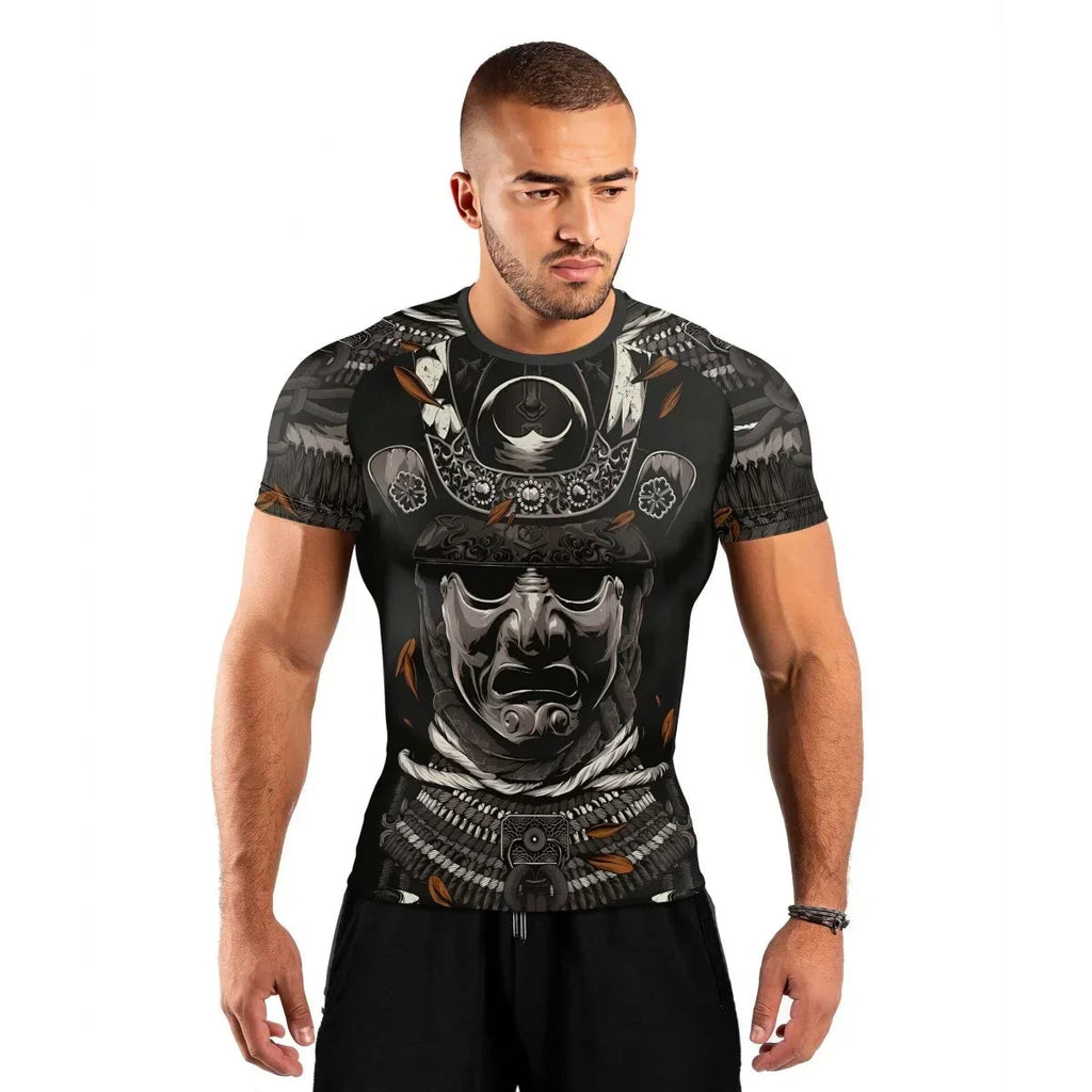 Samurai Warrior Men's Short Sleeve Rash Guard