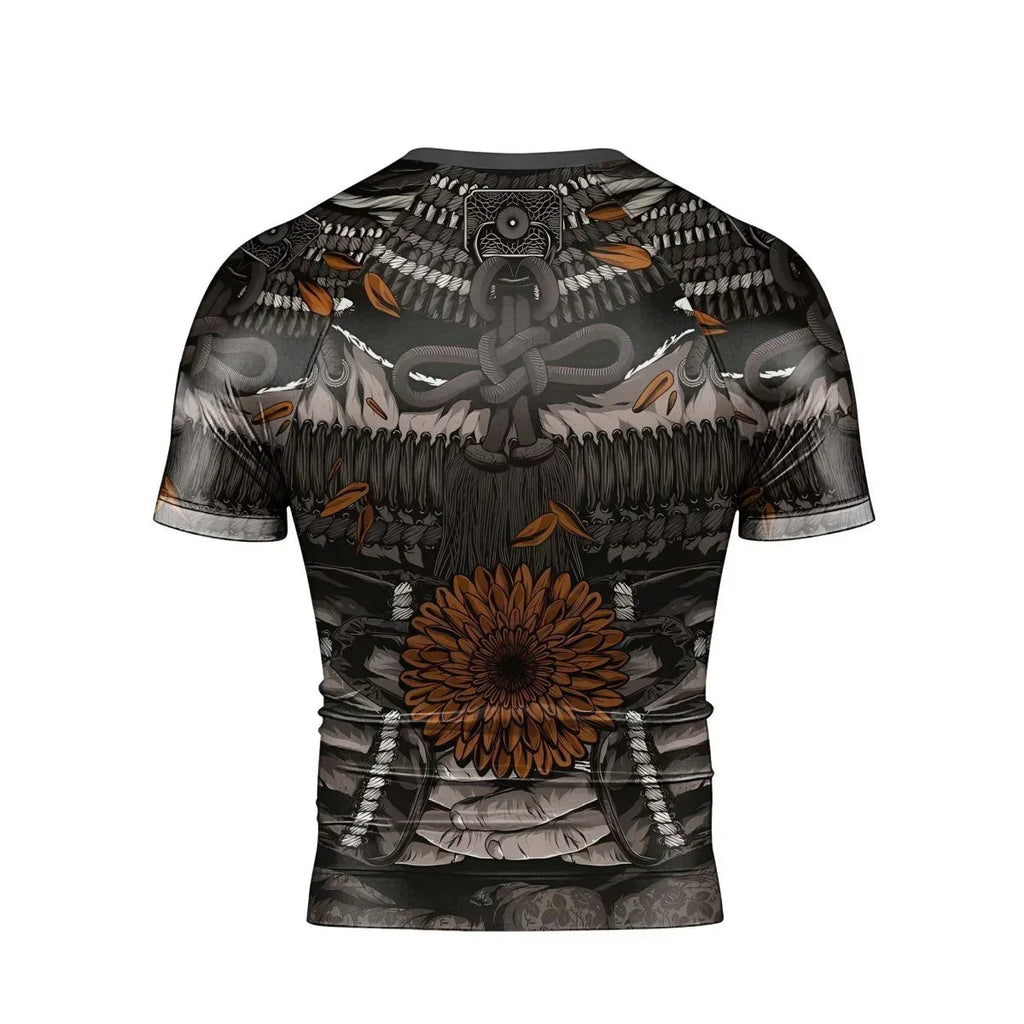 Samurai Warrior Men's Short Sleeve Rash Guard
