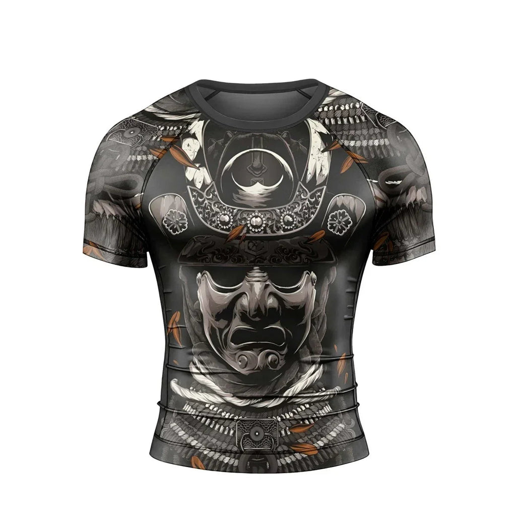 Samurai Warrior Men's Short Sleeve Rash Guard
