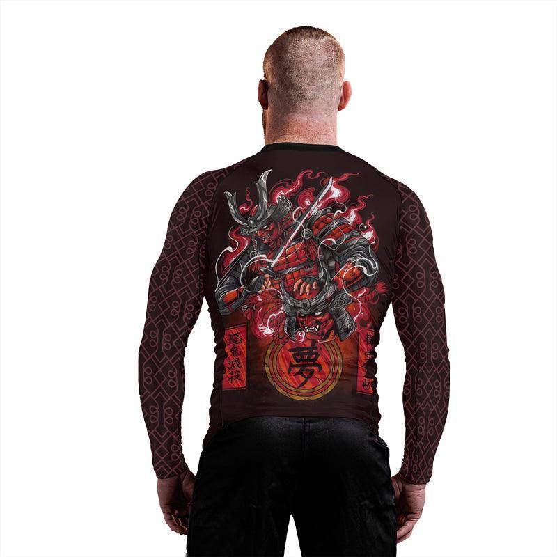 Samurai & Snake Men's Long Sleeve Rash Guard