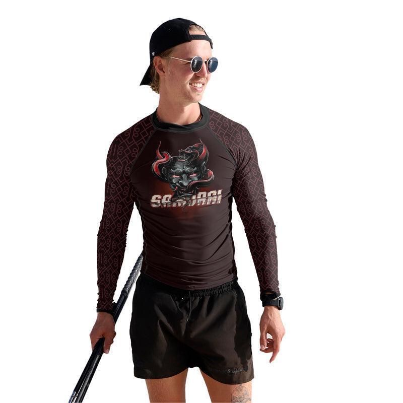 Samurai & Snake Men's Long Sleeve Rash Guard