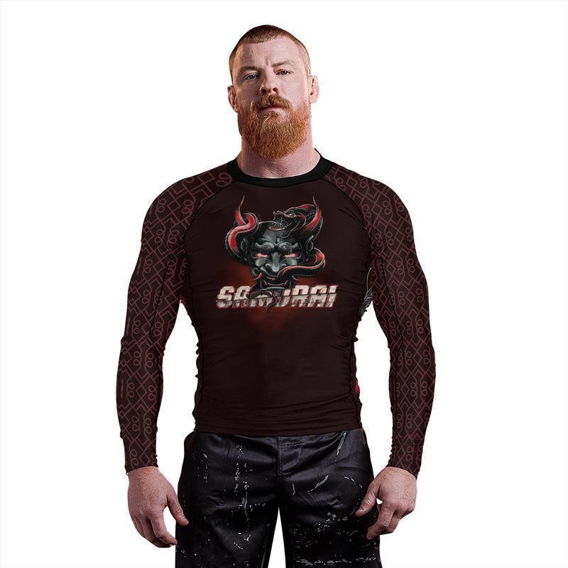Samurai & Snake Men's Long Sleeve Rash Guard