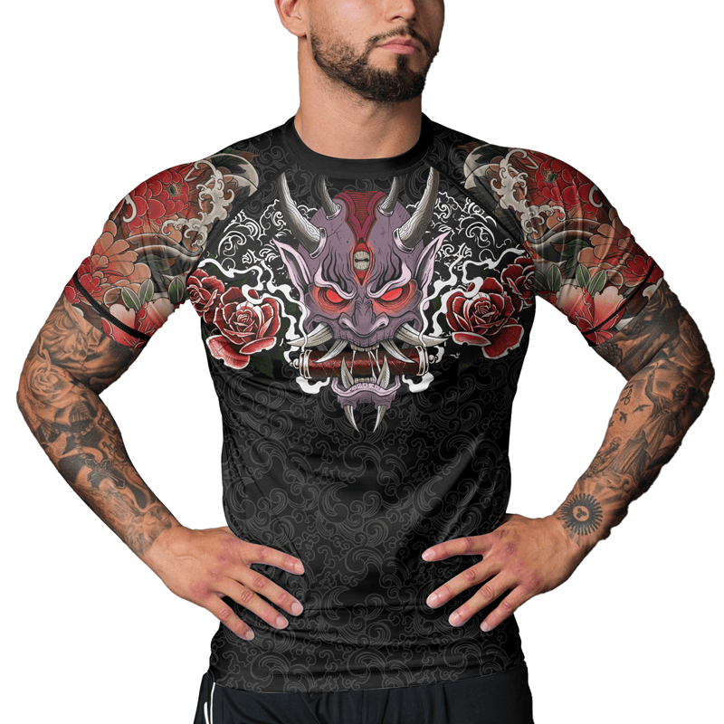 Rashninja Oni's Strength Men's Short Sleeve Rash Guard